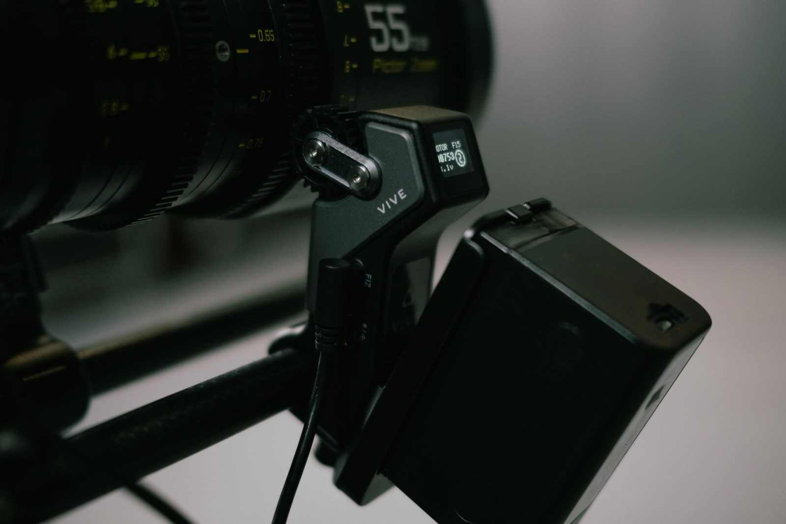 Vive Mars tracker mounted to the camera for real-time parallax